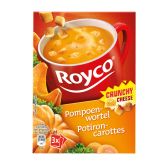 Royco Knapperige pompoen-wortel soep met kaas
