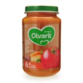 Olvarit Tomaat, rundvlees, aardappels en wortel 2-pack (vanaf 6 maanden)
